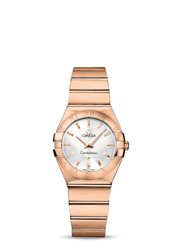 Omega Constellation Quartz 27 Brushed Red Gold / Silver